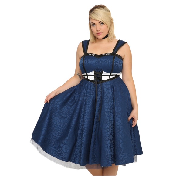 TARDIS Corset Doctor Who Pouf Cocktail Dress 3x